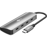 goobay Goobay Slim 4-Port USB-Hub Tipo-C, Hub USB grigio