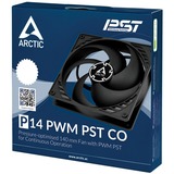 ARCTIC P14 PWM PST CO Case per computer Ventilatore 14 cm Nero Nero, Ventilatore, 14 cm, 1700 Giri/min, 24,5 dB, 72,8 pdc/min, 123,76 m³/h