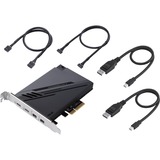 ASUS ThunderboltEX 4 scheda di interfaccia e adattatore Interno Mini DisplayPort, PCIe, Thunderbolt, USB 2.0, USB 3.2 Gen 2 (3.1 Gen 2) PCIe, Mini DisplayPort, PCIe, Thunderbolt, USB 2.0, USB 3.2 Gen 2 (3.1 Gen 2), PCIe 3.0, Nero, PC, Intel Thunderbolt 4 JHL8540