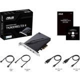 ASUS ThunderboltEX 4 scheda di interfaccia e adattatore Interno Mini DisplayPort, PCIe, Thunderbolt, USB 2.0, USB 3.2 Gen 2 (3.1 Gen 2) PCIe, Mini DisplayPort, PCIe, Thunderbolt, USB 2.0, USB 3.2 Gen 2 (3.1 Gen 2), PCIe 3.0, Nero, PC, Intel Thunderbolt 4 JHL8540