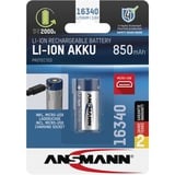 Ansmann Batteria Li-Ion 16340 850mAh con presa di ricarica 