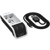 Ansmann Comfort Mini Batteria per uso domestico dC, USB bianco/Nero, Nichel-Metallo Idruro (NiMH), Stilo AA, Mini Stilo AAA