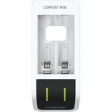 Ansmann Comfort Mini Batteria per uso domestico dC, USB, Caricabatterie bianco/Nero, Nichel-Metallo Idruro (NiMH), Stilo AA, Mini Stilo AAA