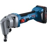Bosch GNA 18V-16 E Cesoia elettrica 1400 spm (fogli per minuto) 700 W, Lattina blu/Nero, Cesoia elettrica, Senza spazzola, Nero, Blu, 1400 spm (fogli per minuto), 4 cm, 1,6 mm