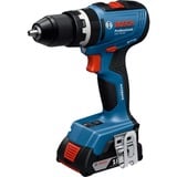 Bosch GSR 18V-65 Professional 2100 Giri/min Chiave 1,06 kg Nero, Blu, Trapano avvitatore blu, Trapano con impugnatura a pistola, Chiave, Nero, Blu, 2100 Giri/min, 550 Giri/min, 2100 Giri/min