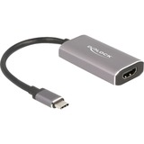 DeLOCK 62632 adattatore grafico USB 7680 x 4320 Pixel Grigio grigio, USB tipo-C, Uscita HDMI, 7680 x 4320 Pixel