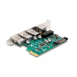 DeLOCK Scheda PCI Express x1 con 3 x USB 5 Gbps Tipo-A + 1 x Gigabit LAN, Controllore 