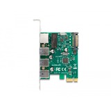 DeLOCK Scheda PCI Express x1 con 3 x USB 5 Gbps Tipo-A + 1 x Gigabit LAN, Controllore 