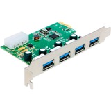 DeLOCK Scheda PCIe x1 a 4x USB Tipo-A esterno 5 Gbit/s, Controller USB 