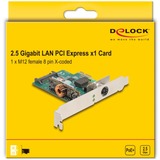 DeLOCK Scheda di rete PCI Express x1 2,5 Gigabit LAN 1x M12 