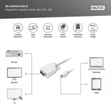 Digitus Cavo adattatore mini-DisplayPort > DVI-D bianco
