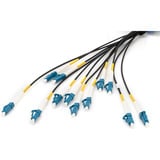 Digitus Cavo universale Breakout in fibra ottica, duplex, connettore LC/UPC, monomodale OS2 Nero