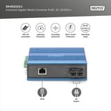 Digitus Convertitore di media Gigabit industriale RJ45, SC 20 km, Media Converter 