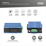 Digitus Convertitore di media Gigabit industriale RJ45, SC 20 km, Media Converter 