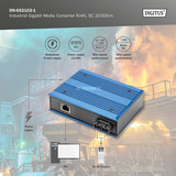 Digitus Convertitore di media Gigabit industriale RJ45, SC 20 km, Media Converter 