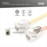 Digitus Modulo Keystone CAT 6A schermato senza attrezzi 8 pz, Modulo di Keystone 
