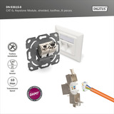 Digitus Modulo Keystone CAT 6A schermato senza attrezzi 8 pz, Modulo di Keystone 
