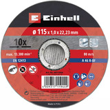 EINHELL Disco da taglio sottile, Ø 115 x 1,0mm, 10 pezzi, Lama 