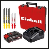 EINHELL Seghetto alternativo a batteria Power X-Change TC-JS 18 Li, 18Volt, Puzzle rosso/Nero
