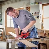 EINHELL Seghetto alternativo a batteria Power X-Change TC-JS 18 Li, 18Volt, Puzzle rosso/Nero