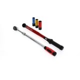 GEDORE set per cambio ruote rosso, 5 pezzi, Chiave dinamometrica Nero/Rosso