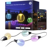 Govee Catene luminose per esterni con lampade trasparenti, Luci a stringa 