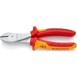 KNIPEX 74 06 180 pinza Pinze da taglio diagonale rosso/Giallo, Pinze da taglio diagonale, Acciaio al cromo vanadio, Plastica, Rosso/Arancione, 18 cm, 280 g