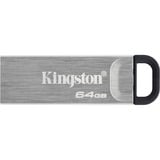 Kingston DataTraveler Drive Flash USB Kyson da 64GB, Chiavetta USB argento, 64 GB, USB tipo A, 3.2 Gen 1 (3.1 Gen 1), 200 MB/s, Senza coperchio, Argento