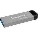 Kingston DataTraveler Kyson unità flash USB 64 GB USB tipo A 3.2 Gen 1 (3.1 Gen 1) Argento argento, 64 GB, USB tipo A, 3.2 Gen 1 (3.1 Gen 1), 200 MB/s, Senza coperchio, Argento