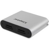 Kingston Lettore di schede USB3.2 Gen1 Workflow Dual-Slot microSDHC/SDXC UHS-II argento/Nero