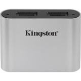Kingston Workflow microSD Reader lettore di schede USB 3.2 Gen 1 (3.1 Gen 1) Type-C Nero, Argento argento/Nero