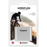 Kingston Workflow microSD Reader lettore di schede USB 3.2 Gen 1 (3.1 Gen 1) Type-C Nero, Argento argento/Nero