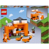 LEGO Minecraft Il Capanno della Volpe, Giochi di costruzione Set da costruzione, 8 anno/i, Plastica, 193 pz, 407 g