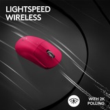 Logitech PRO X SUPERLIGHT 2, Mouse da gioco Magenta