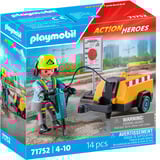 PLAYMOBIL Action Heroes Operaio edile con scalpello, Giochi di costruzione 