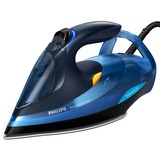 Philips Ferro da stiro da 3000 W con tecnologia OptimalTEMP blu scuro/Blu, Ferro a vapore, SteamGlide Advanced, 2,5 m, 240 g/min, Blu, 55 g/min