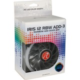 RAIJINTEK IRIS 12 RBW ADD-3 Case per computer Ventilatore 12 cm Nero, Bianco 3 pz Nero, Ventilatore, 12 cm, 400 Giri/min, 1800 Giri/min, 28 dB, 35,8 pdc/min
