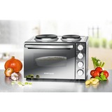 Rommelsbacher KM 3300 cucina Fornetto da appoggio Piastra sigillata Nero, Argento argento/Nero, Fornetto da appoggio, Nero, Argento, Manopola, Argento, Frontale, Piastra sigillata