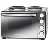 Rommelsbacher KM 3300 cucina Fornetto da appoggio Piastra sigillata Nero, Argento, Mini cucina argento/Nero, Fornetto da appoggio, Nero, Argento, Manopola, Argento, Frontale, Piastra sigillata