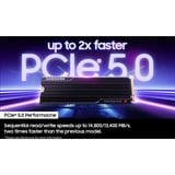 SAMSUNG 9100 PRO Heatsink PCIe® 5.0 NVMe™ M.2 SSD - 2 TB, Disco a stato solido 2 TB, M.2, 14700 MB/s