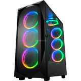 Sharkoon REV300 Tower Nero, Chassis Tower Nero, Tower, PC, Nero, ATX, EATX, micro ATX, Mini-ITX, Vetro temperato, Ventole