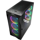 Sharkoon REV300 Tower Nero, Chassis Tower Nero, Tower, PC, Nero, ATX, EATX, micro ATX, Mini-ITX, Vetro temperato, Ventole
