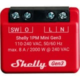 Shelly Plus 1PM Mini Gen3 rosso/Nero