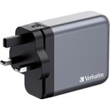 Verbatim GNC-140 Universale Nero, Grigio AC Ricarica rapida Interno, Caricabatterie grigio, Interno, AC, 20 V, Nero, Grigio