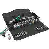 Wera 8100 SC 9 Set di cricchetti Zyklop Speed, pollici, 28 pezzi, Set di strumenti Nero/Verde