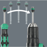 Wera Kraftform Kompakt 25 RA-R con borsa, Set di bit Nero/Verde