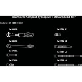 Wera Kraftform Kompakt Zyklop MS1 Cricchetto Metal/Speed, 1/4", Pistola Nero/Verde