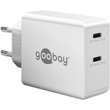 goobay Caricatore rapido doppio USB-C 36 Watt, PD, Caricabatterie bianco