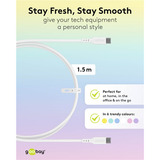 goobay Cavo in silicone USB 2.0 viola, connettore USB-C > connettore USB-C viola