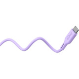 goobay Cavo in silicone USB 2.0 viola, connettore USB-C > connettore USB-C viola